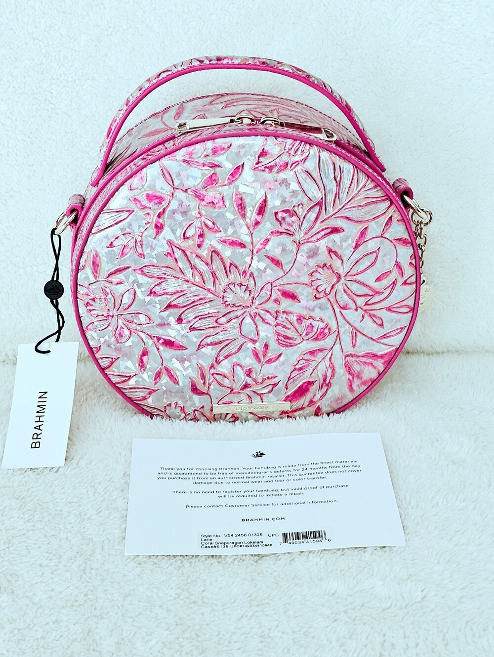NWT Brahmin CORAL SNAPDRAGON LOKELANI Lane w/Jane Wallet - Picture 2 of 16